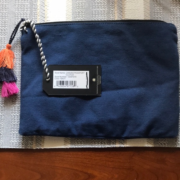 Twig and arrow canvas clutch and stickers, NWT - Picture 2 of 6